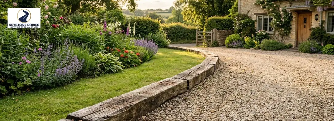 Timber Sleeper Edging for a Rustic Look